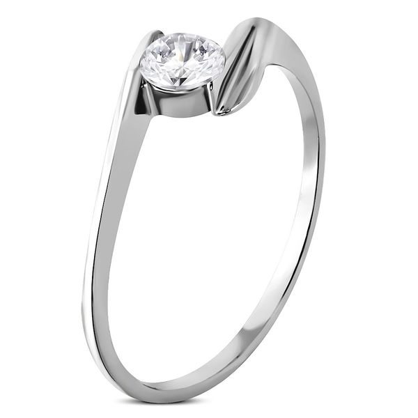 Kesi Thiny shine surgical steel engagement ring