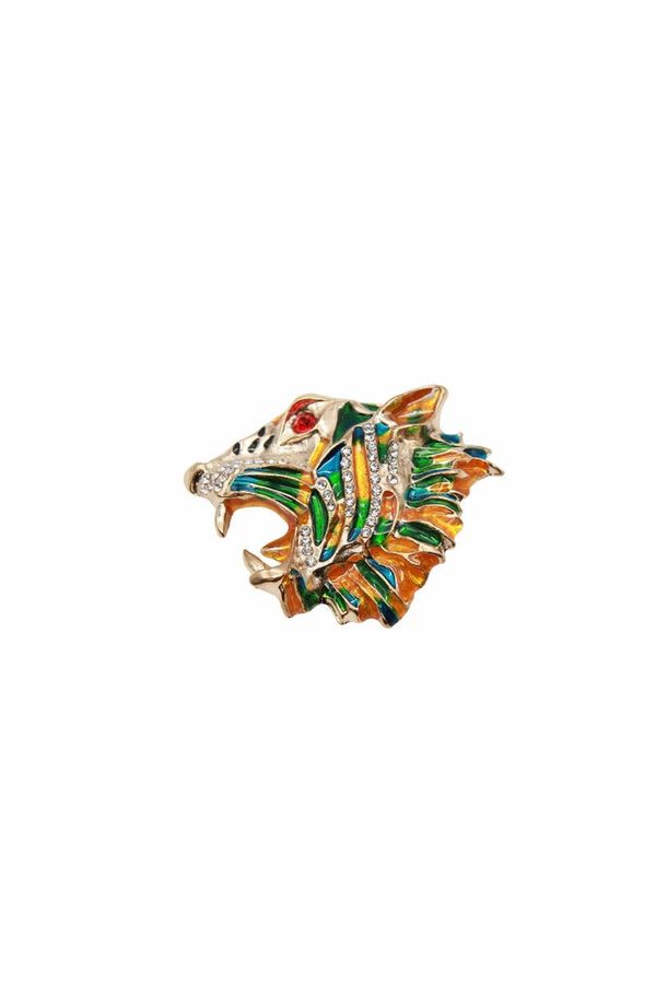 Kesi Tiger BZ-7 multicolored brooch