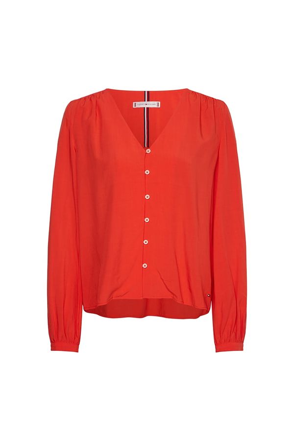 Tommy Hilfiger Tommy Hilfiger Blouse - VISCOSE V-NK REGULAR BLOUSE red