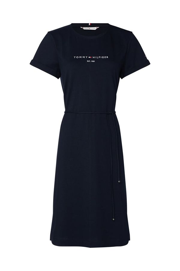 Tommy Hilfiger Tommy Hilfiger Dress - TH ESS HILFIGER REG C-NK DRS SS blue