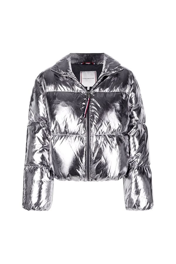 Tommy Hilfiger Tommy Hilfiger Jacket - GLOSS FOIL LOGO DOWN PUFFER JKT silver