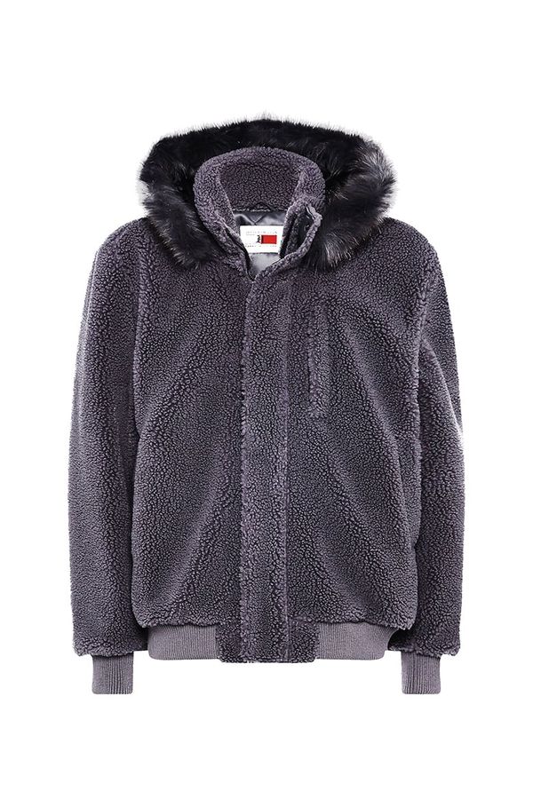Tommy Hilfiger Tommy Hilfiger Jacket - LH COZY HOODED BOMBER JACKET grey