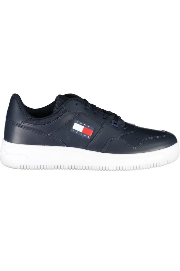 Tommy Hilfiger Tommy Hilfiger Men's Brand Logo Lace-up Non-Slip Sole Casual Navy Blue Sneaker