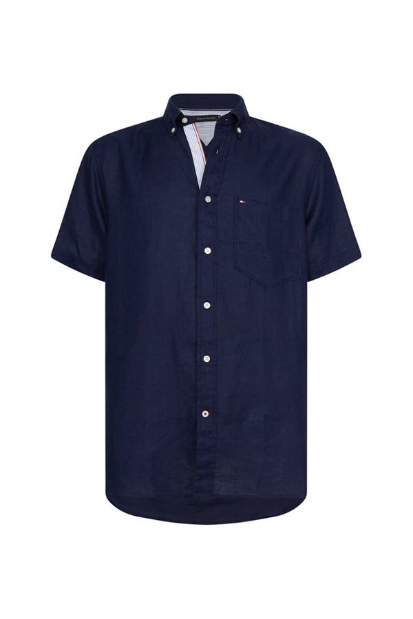 Tommy Hilfiger Tommy Hilfiger Shirt - LINEN SHIRT S/S dark blue