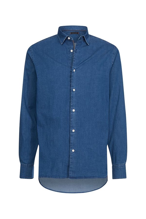 Tommy Hilfiger Tommy Hilfiger Shirt - ORGANIC STRETCH DENIM SHIRT blue