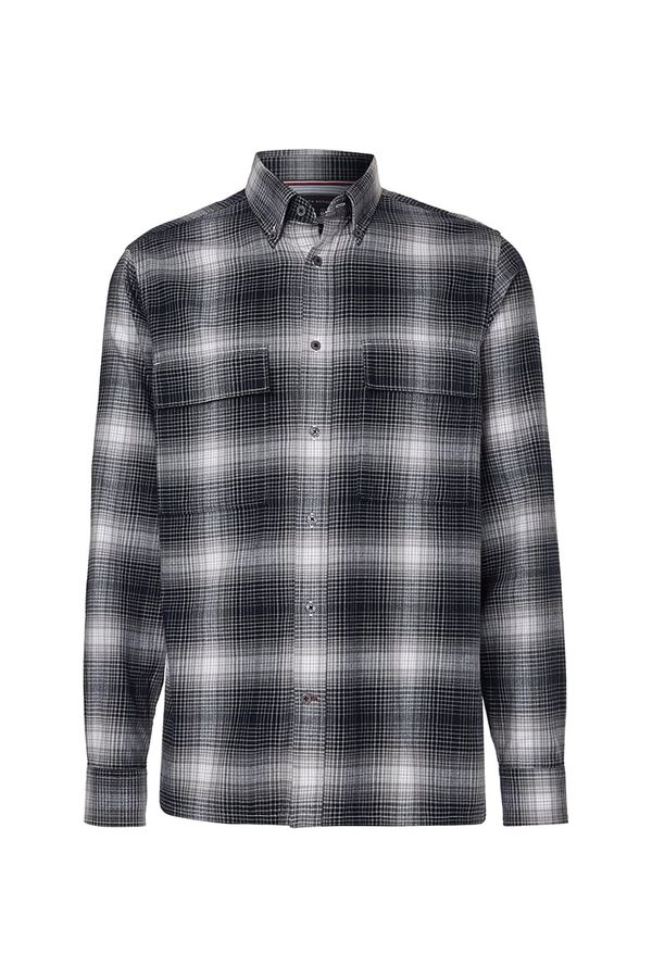 Tommy Hilfiger Tommy Hilfiger Shirt - SLUB SHADOW CHECK RF SHIRT black