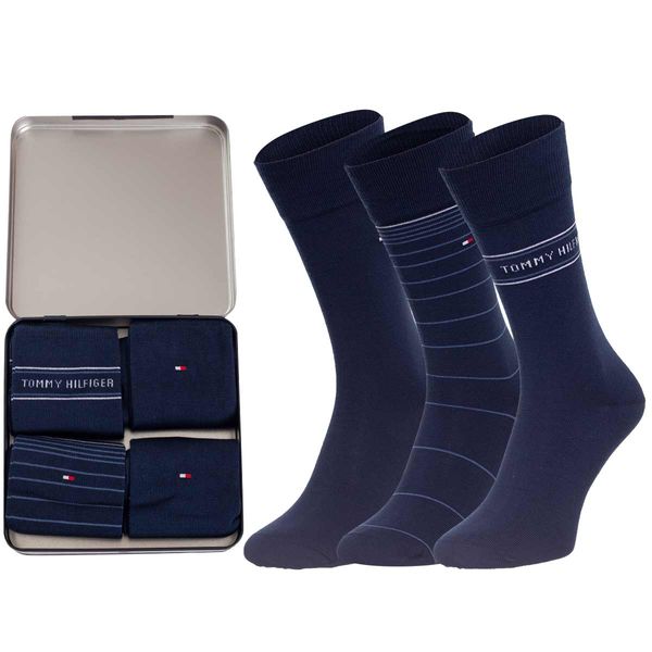 Tommy Hilfiger Tommy Hilfiger Socks - TH MEN SOCK 4P TIN GIFTBOX blue