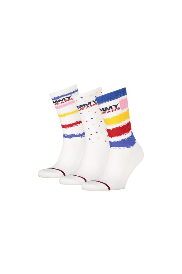 Tommy Hilfiger Tommy Hilfiger Socks - TH UNISEX TOMMY JEANS SOCK 3P PAINT GIFTBOX colorful
