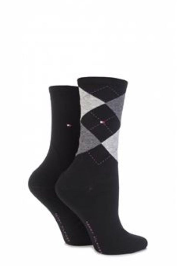 Tommy Hilfiger Tommy Hilfiger Socks - TH WOMEN CHECK SOCK 2P dark grey