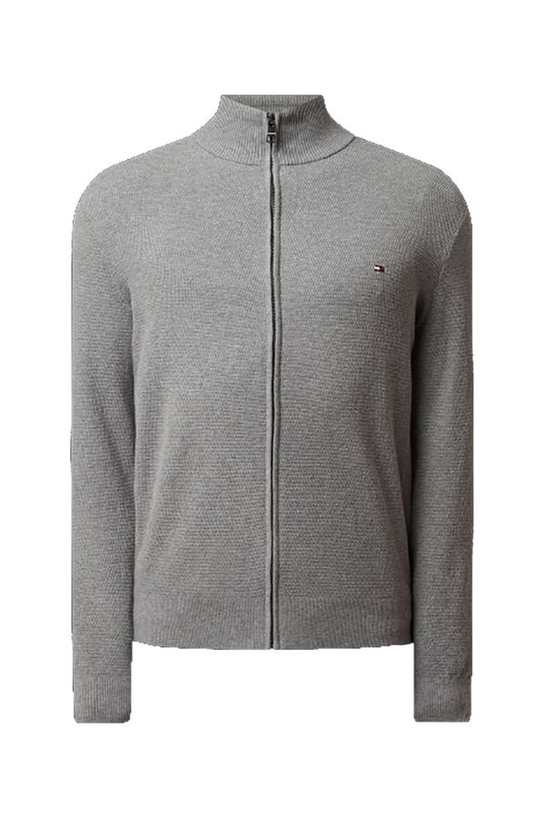 Tommy Hilfiger Tommy Hilfiger Sweater - 100% COTTON STRUCTURED ZIPPER THRU grey