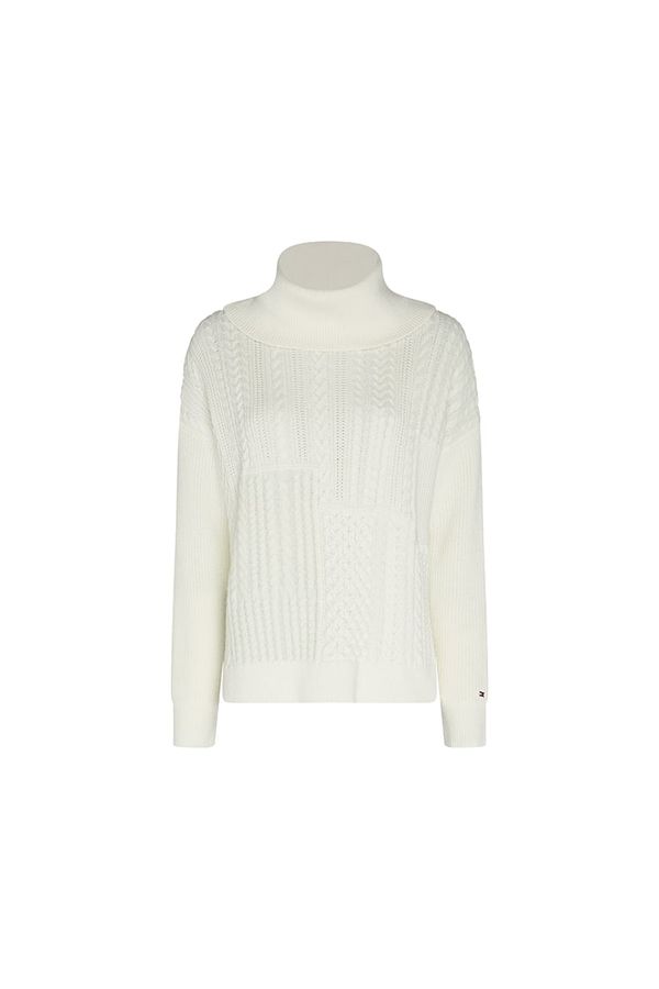 Tommy Hilfiger Tommy Hilfiger Sweater - CABLE MIX ROLL-NK SWEATER LS beige