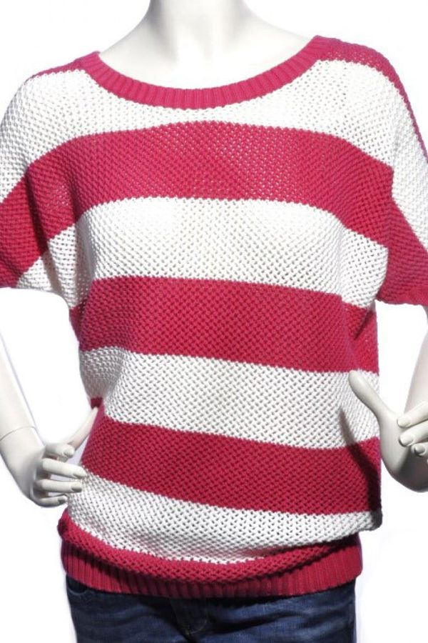 Tommy Hilfiger Tommy Hilfiger Sweater - diva stripe batw pink