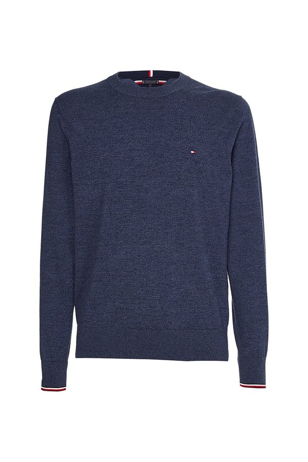 Tommy Hilfiger Tommy Hilfiger Sweater - TIPPED PIMA CTN MOULINE C-NK blue