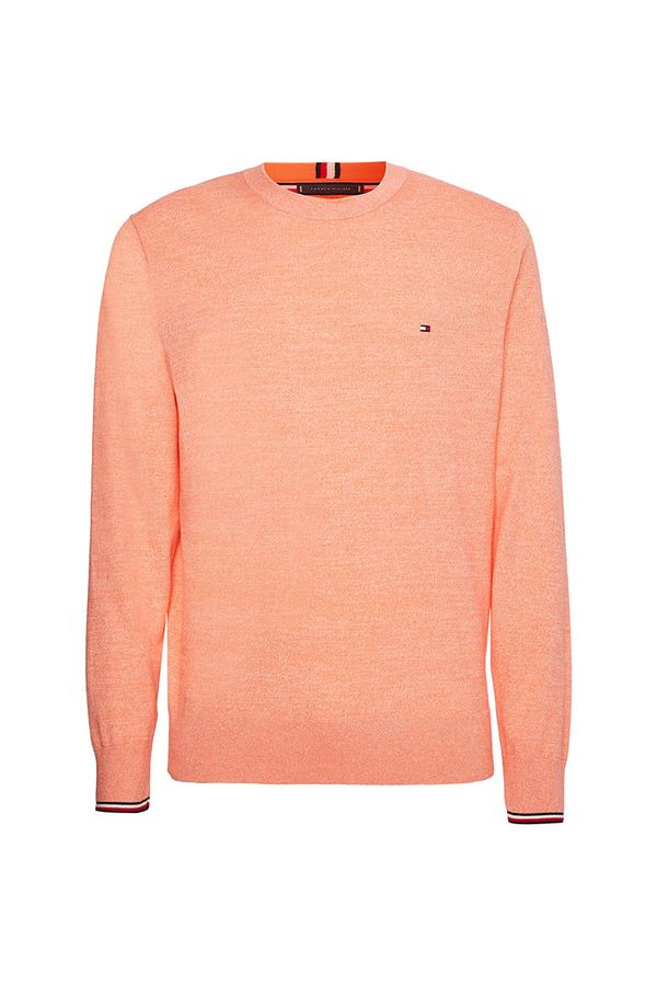 Tommy Hilfiger Tommy Hilfiger Sweater - TIPPED PIMA CTN MOULINE C-NK orange