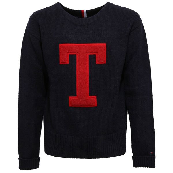 Tommy Hilfiger Tommy Hilfiger Sweater - VINTAGE INSPIRED OVERSIZED CNECK blue