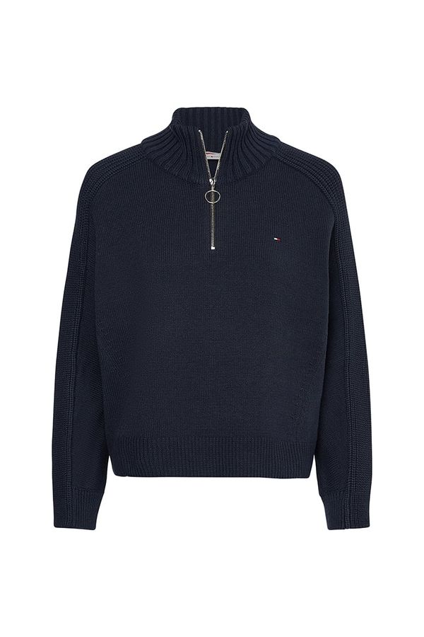 Tommy Hilfiger Tommy Hilfiger Sweater - ZIP-UP HIGH-NK SWEATER blue