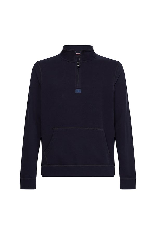 Tommy Hilfiger Tommy Hilfiger Sweatshirt - RECYCLED COTTON MOCK NECK dark blue