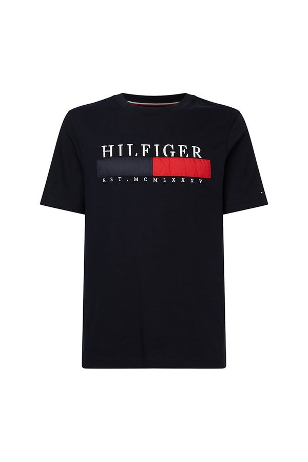 Tommy Hilfiger Tommy Hilfiger T-shirt - MIX MEDIA BAR TEE blue