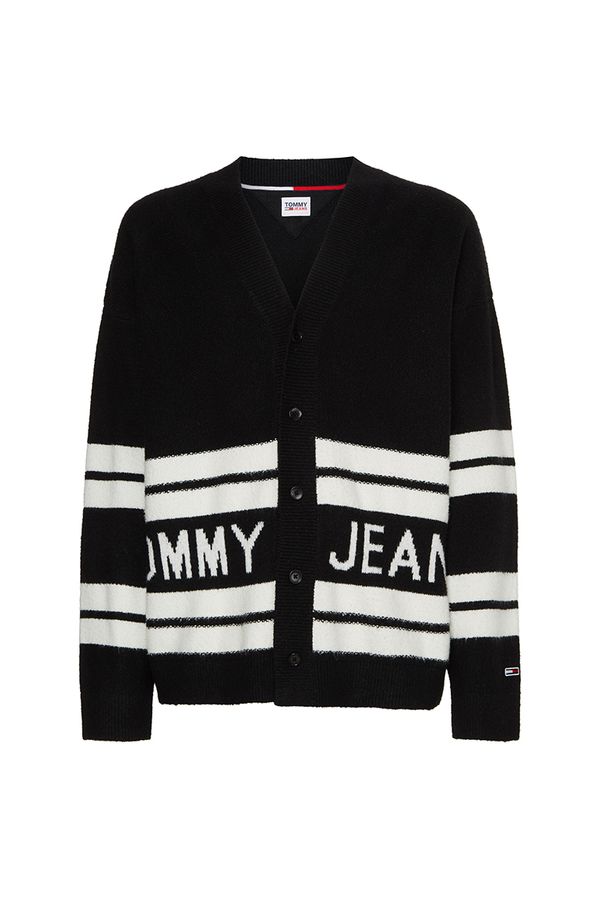 Tommy Hilfiger Tommy Jeans Cardigan - TJM STRIPE GRAPHIC CARDIGAN black