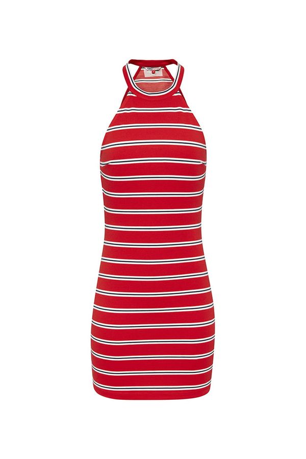 Tommy Hilfiger Jeans Tommy Jeans Dress - TJW STRIPED RACER BODYCON DRESS red