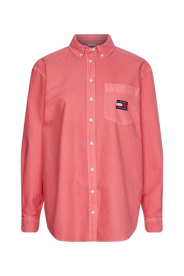 Tommy Hilfiger Tommy Jeans Shirt - TJW BADGE BOYFRIEND SHIRT pink