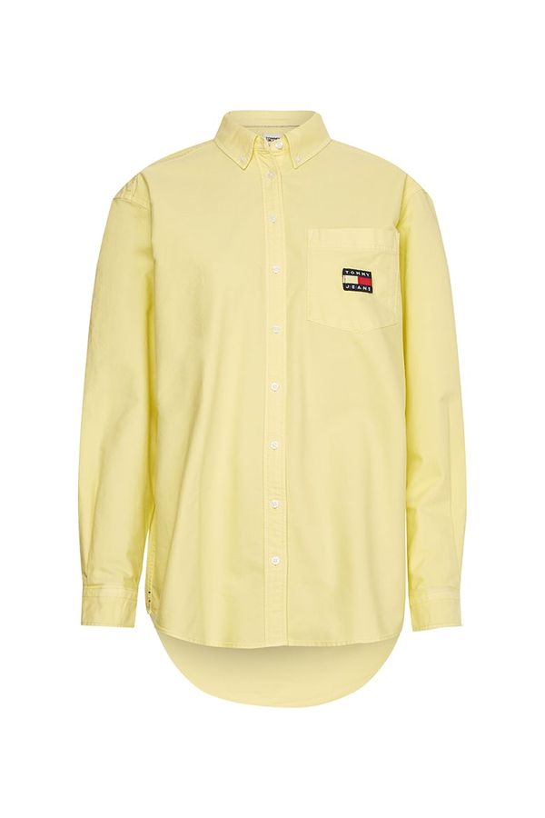 Tommy Hilfiger Tommy Jeans Shirt - TJW BADGE BOYFRIEND SHIRT yellow