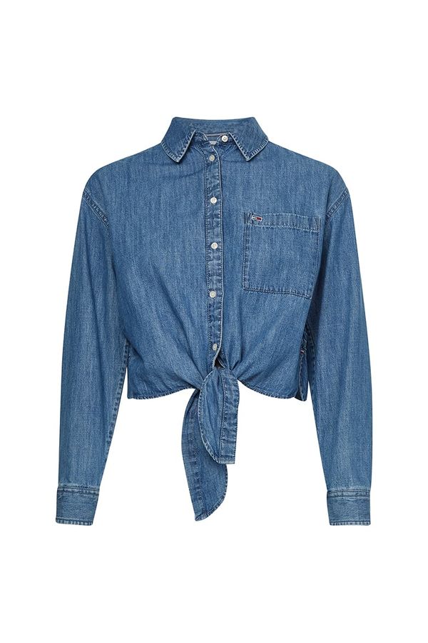 Tommy Hilfiger Tommy Jeans Shirt - TJW FRONT TIE CHAMBRAY SHIRT blue