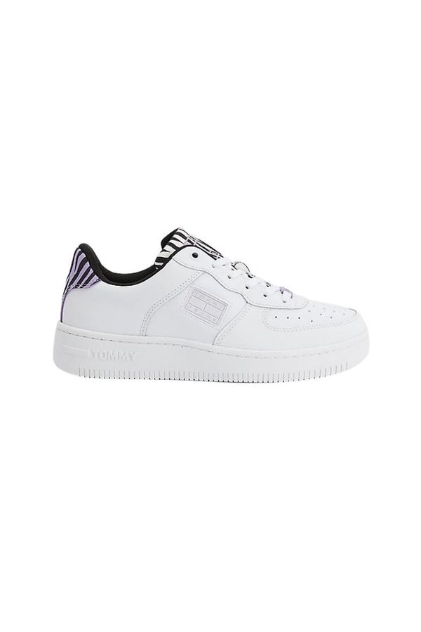Tommy Hilfiger Tommy Jeans Sneakers - WMNS BASKET WILD ANIMAL CUPSOLE white