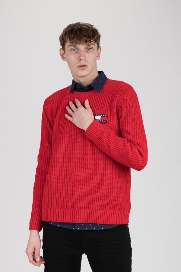 Tommy Hilfiger Tommy Jeans Sweater - TJM TOMMY BADGE SWEATER red