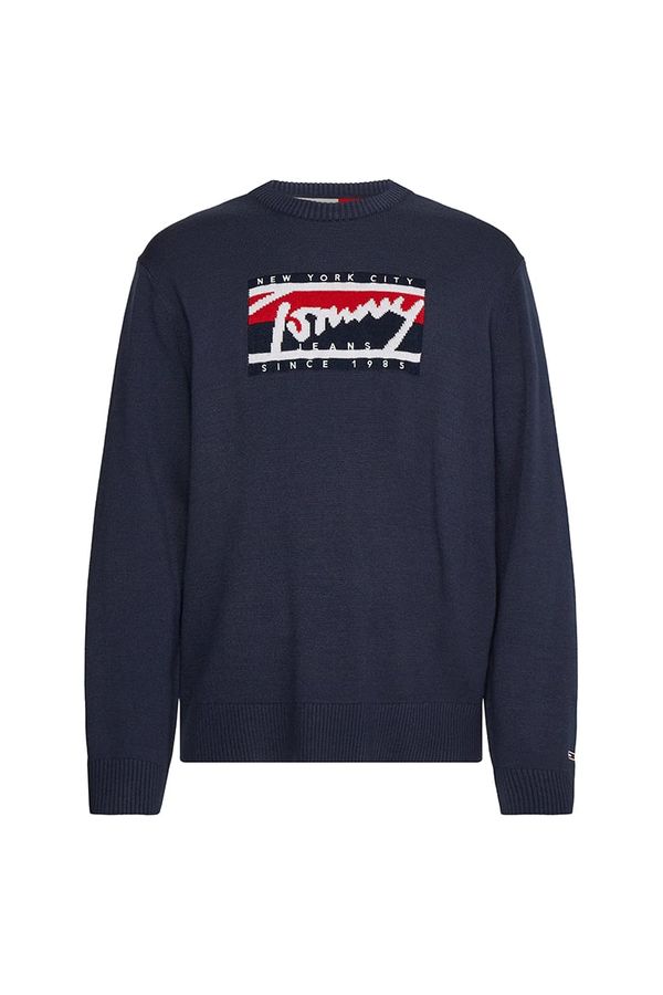 Tommy Hilfiger Tommy Jeans Sweater - TJM TOMMY GRAPHIC FLAG SWEATER blue