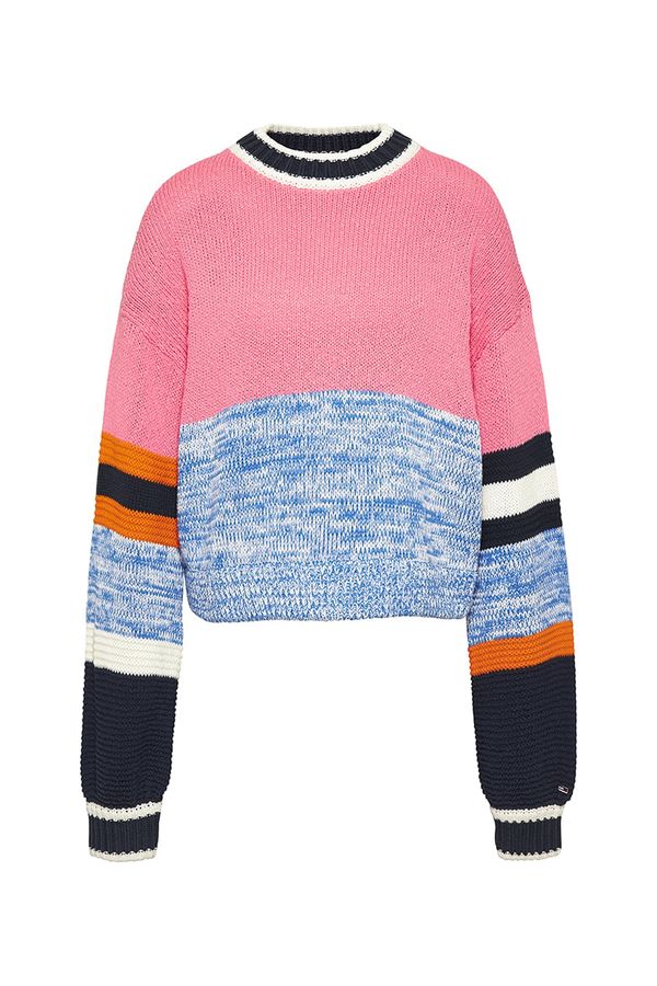 Tommy Hilfiger Tommy Jeans Sweater - Tommy Hilfiger TJW SLEEVE COLORBLOCK SWEATER multicolor