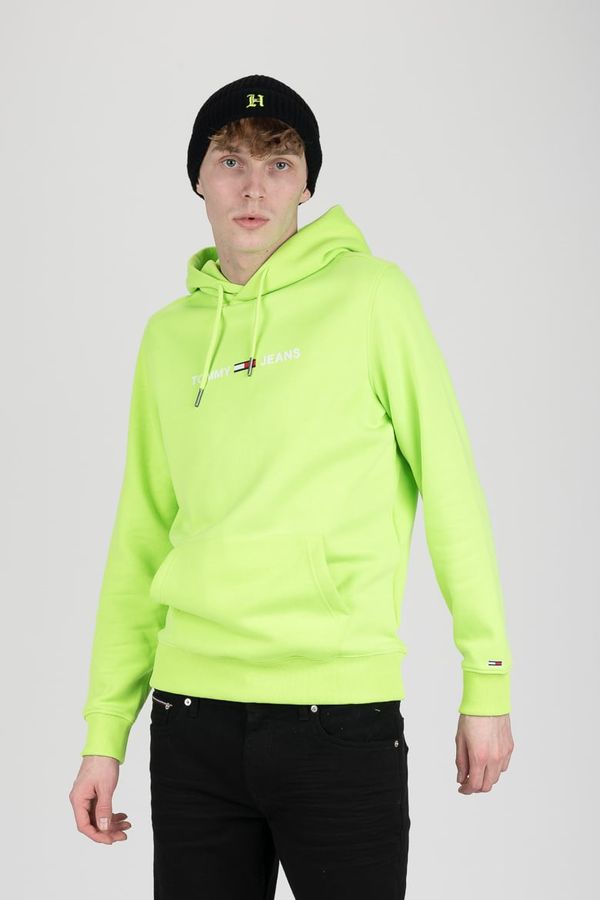 Tommy Hilfiger Jeans Tommy Jeans Sweatshirt - TJM NEON SMALL LOGO HOODIE neon green