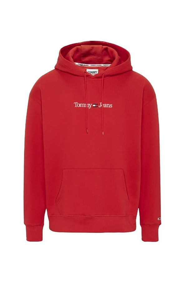 Tommy Hilfiger Tommy Jeans Sweatshirt - TJM REG LINEAR HOODI red