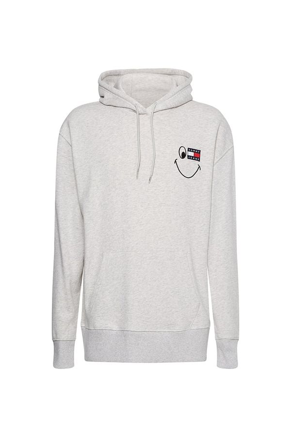 Tommy Hilfiger Tommy Jeans Sweatshirt - TJM SMILEY BADGE HOODIE white