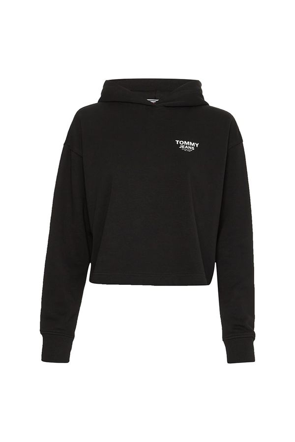 Tommy Hilfiger Tommy Jeans Sweatshirt - TJW BXY CROP TAPING HOODIE black
