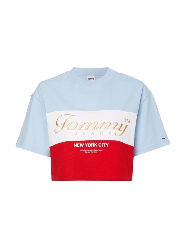 Tommy Hilfiger Tommy Jeans T-Shirt - TJW OVRSZD CROP ARCHIVE LOGO SS blue