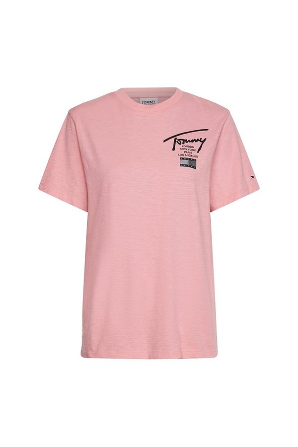 Tommy Hilfiger Tommy Jeans T-Shirt - TJW RLXD MODERN SIGNATURE SS pink