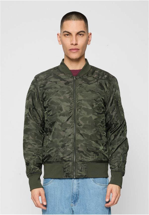 Urban Classics Tonal Camo Bomber Jacket Dark Olive