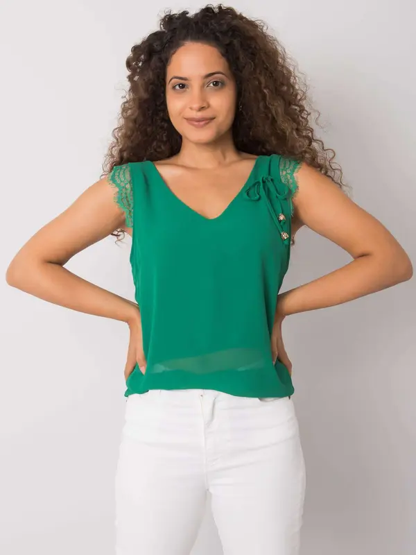 Italy Moda Top-DHJ-TP-13317.25P-Dark Green