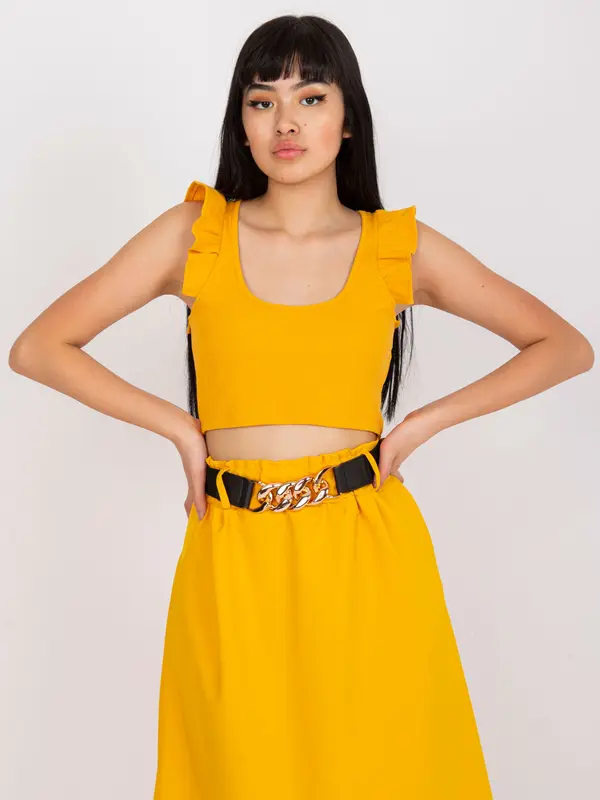 RUE PARIS Top-RV-TP-7838.25-Light Orange