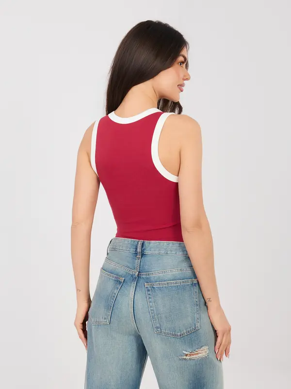 Sublevel Top v temno rdeči barvi