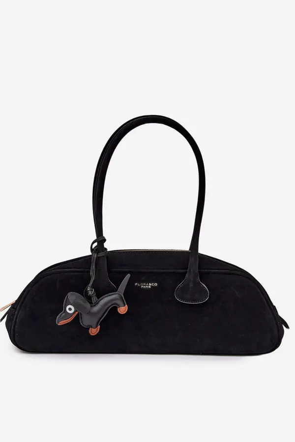 FLORA & CO Torba Flora&amp;Co Baguette iz črnega semiša