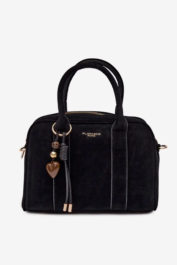 FLORA & CO Torba Flora&amp;Co Box iz eko semiša z obeskom