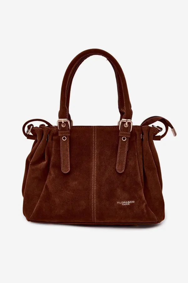 FLORA & CO Torba iz eko semiša Flora&amp;Co Camel Vessia