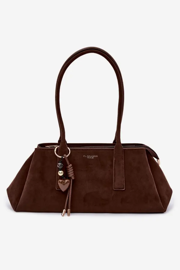 FLORA & CO Torbica iz eko semiša Flora&amp;Co z obeskom
