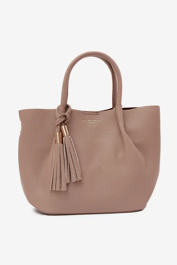FLORA & CO Torbica iz umetnega usnja Flora&amp;Co bež barve