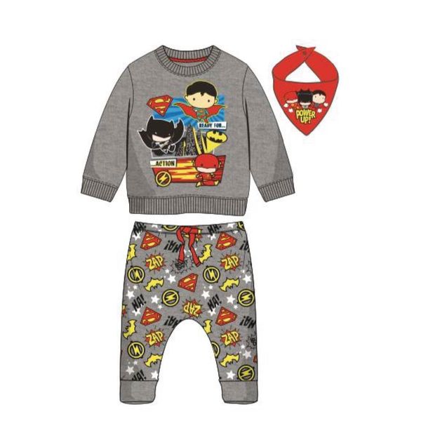 JUSTICE LEAGUE TRACKSUIT COTTON BRUSHED 3 PIECES JUSTICE LEAGUE