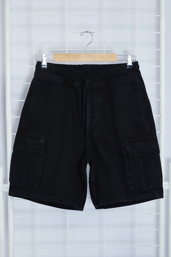 Trendyol Trendyol Anthracite Regular Fit Cargo Pocket Denim Jeans Shorts & Bermuda