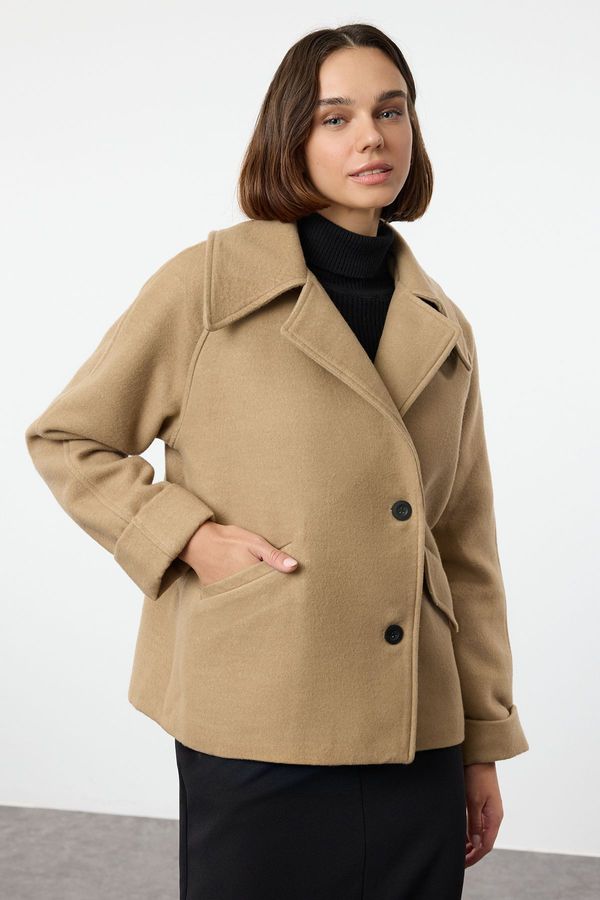 Trendyol Trendyol Beige Regular Short Wool Coat