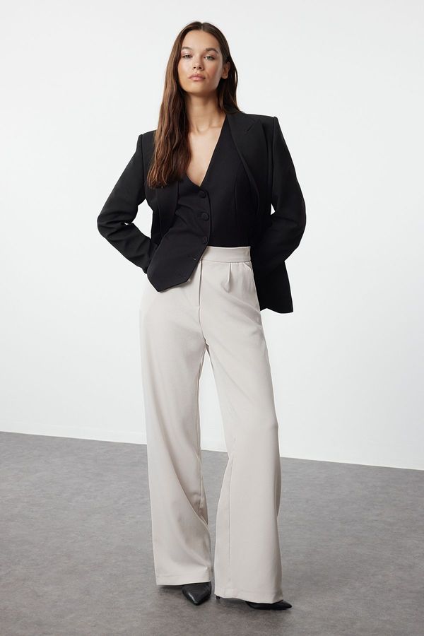 Trendyol Trendyol Beige Wide Leg Woven Trousers